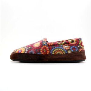 Acorn Multicolor Fleece Lightweight Moccasin Slippers - Women's 9.5